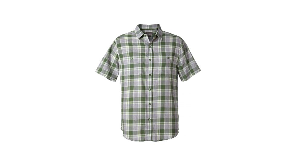 Royal Robbins Point Reyes Plaid II Men's Short Sleeve Shirt, Elm Green, XXL 72215-ELM GREEN-XXL