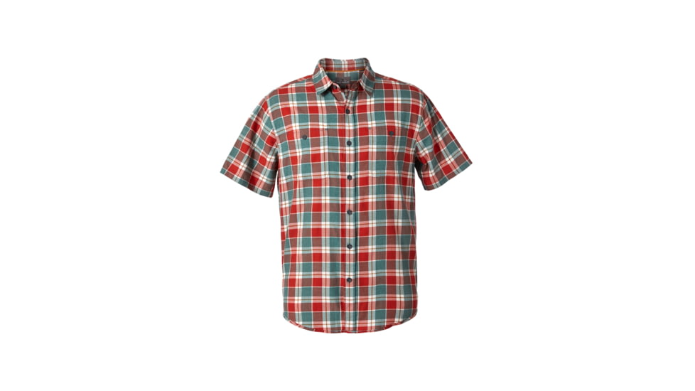 Royal Robbins Point Reyes Plaid II Men's Short Sleeve Shirt, Sumac, XXL 72215-SUMAC-XXL