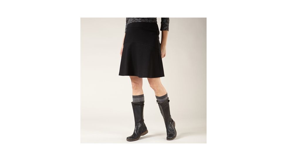 Royal Robbins Ponte Travel Skirt - Women's-Jet Black-Small