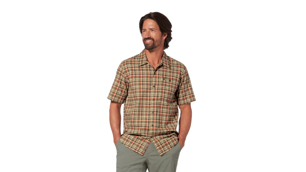 Royal Robbins Redwood Plaid S/S Shirt - Mens, Khaki, L, Y721024-Khaki-L