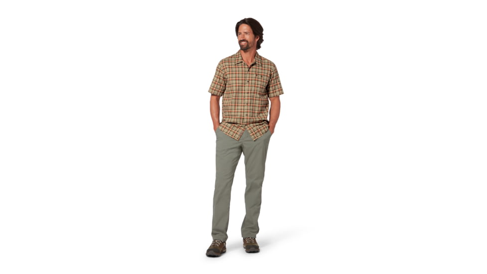 Royal Robbins Redwood Plaid S/S Shirt - Mens, Khaki, L, Y721024-Khaki-L