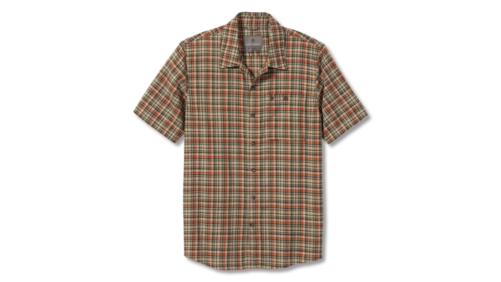 Royal Robbins Redwood Plaid S/S Shirt - Mens, Khaki, L, Y721024-Khaki-L