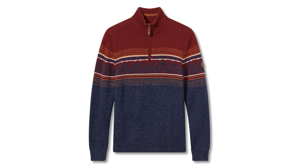 Royal Robbins Sequoia 1/4 Zip Sweater - Men's, Medium, Red Rock Htr, Y717016-647-M