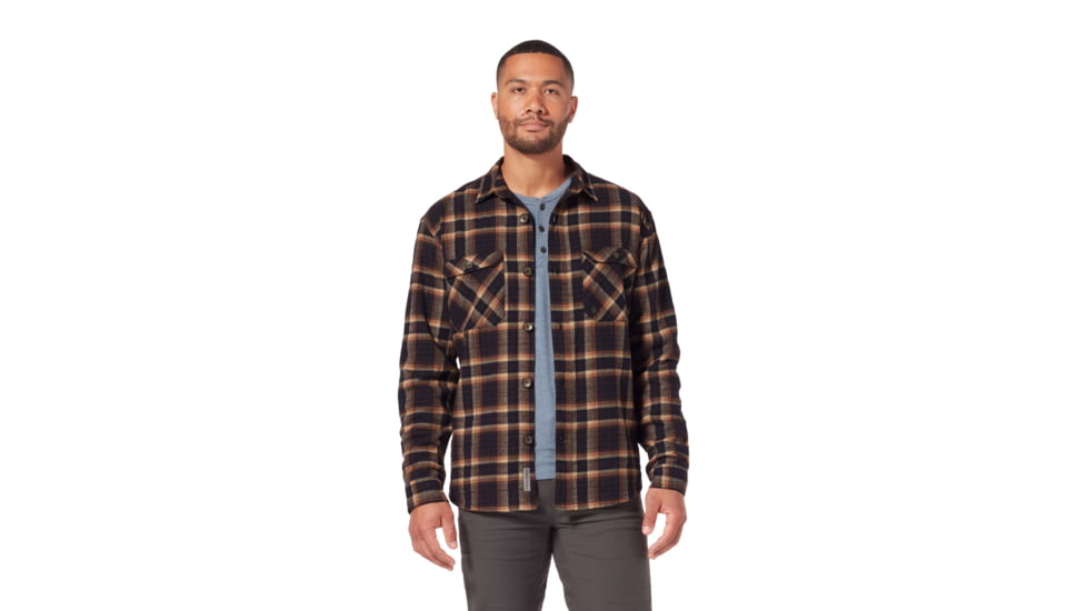 Royal Robbins Snowcap Lined Flannel Long Sleeve Shirt - Men's, Small, Naval Big Basin Plaid, Y722032-413-S