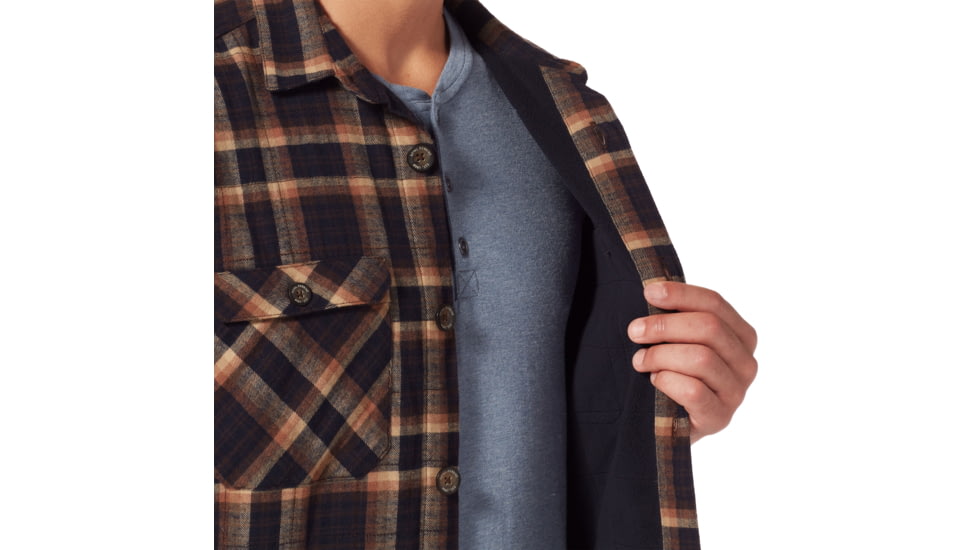 Royal Robbins Snowcap Lined Flannel Long Sleeve Shirt - Men's, Small, Naval Big Basin Plaid, Y722032-413-S