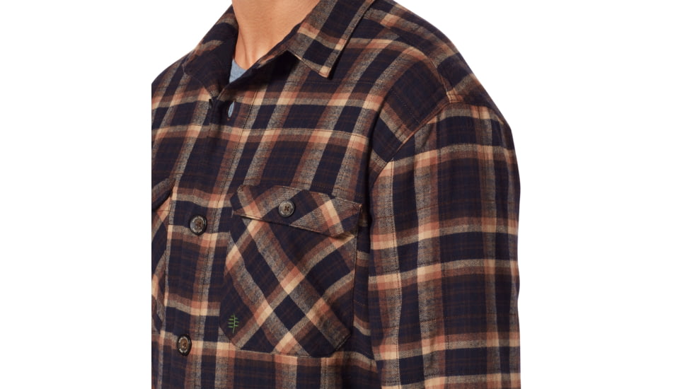 Royal Robbins Snowcap Lined Flannel Long Sleeve Shirt - Men's, Small, Naval Big Basin Plaid, Y722032-413-S