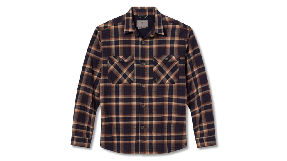 Royal Robbins Snowcap Lined Flannel Long Sleeve Shirt - Men's, Small, Naval Big Basin Plaid, Y722032-413-S