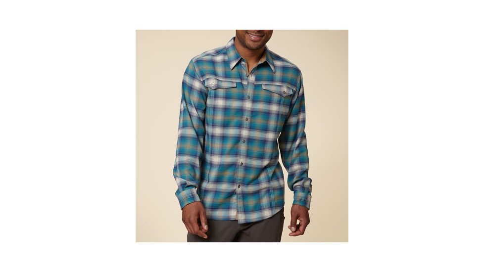 Royal Robbins Taos Heathered Flannel Long Sleeve-Taupe-Small