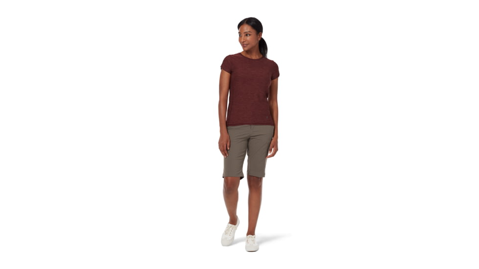 Royal Robbins Tech Travel Tee S/S- Womens, Raspberry Heather, L, Y311003-Raspberry Heather-L