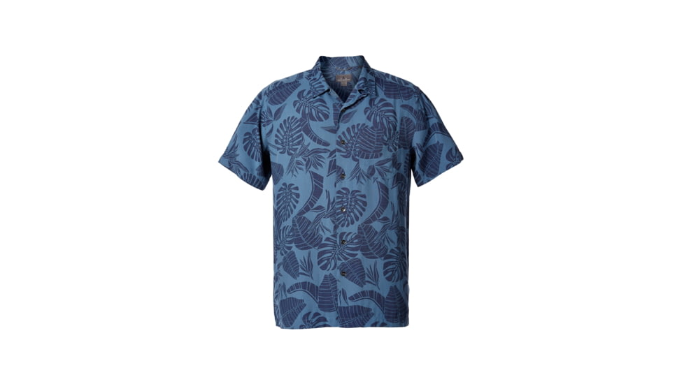 Royal Robbins Throwback Palm Short Sleeve, Blue Stone Pt, XL 71190-BLUE STONE PT-XL