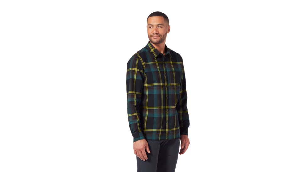Royal Robbins Trouvaille Organic Cotton Plaid Long Sleeve Shirt - Men's, Medium, Jet Black Kruse Pld, Y722018-014-M