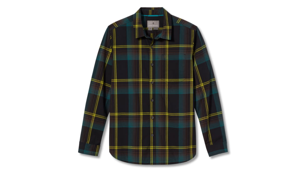 Royal Robbins Trouvaille Organic Cotton Plaid Long Sleeve Shirt - Men's, Medium, Jet Black Kruse Pld, Y722018-014-M