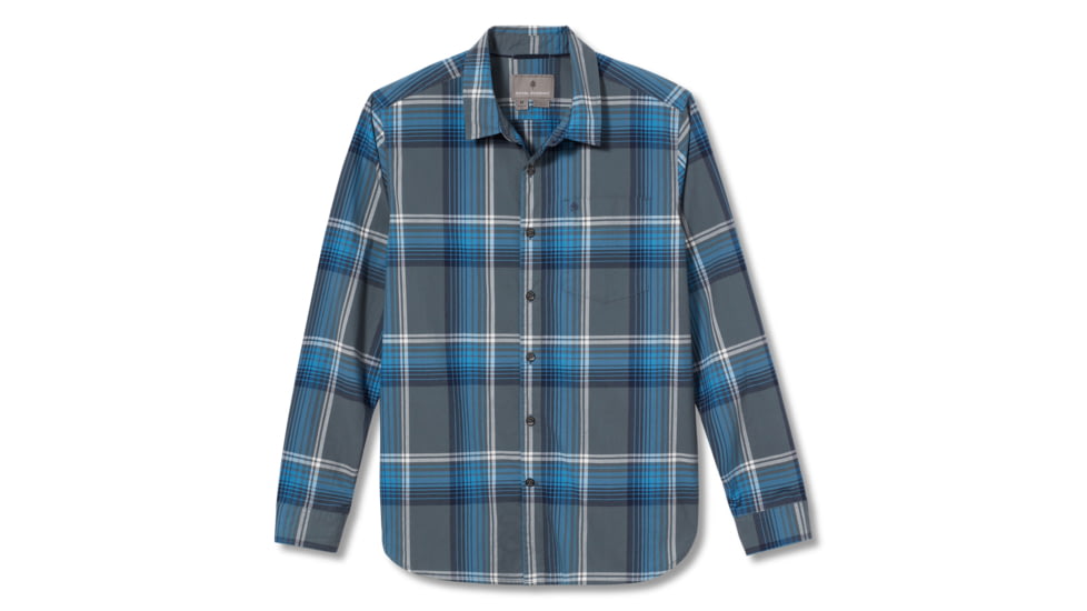 Royal Robbins Trouvaille Organic Cotton Plaid Long Sleeve Shirt - Men's, Small, Slate Kruse Pld, Y722018-070-S