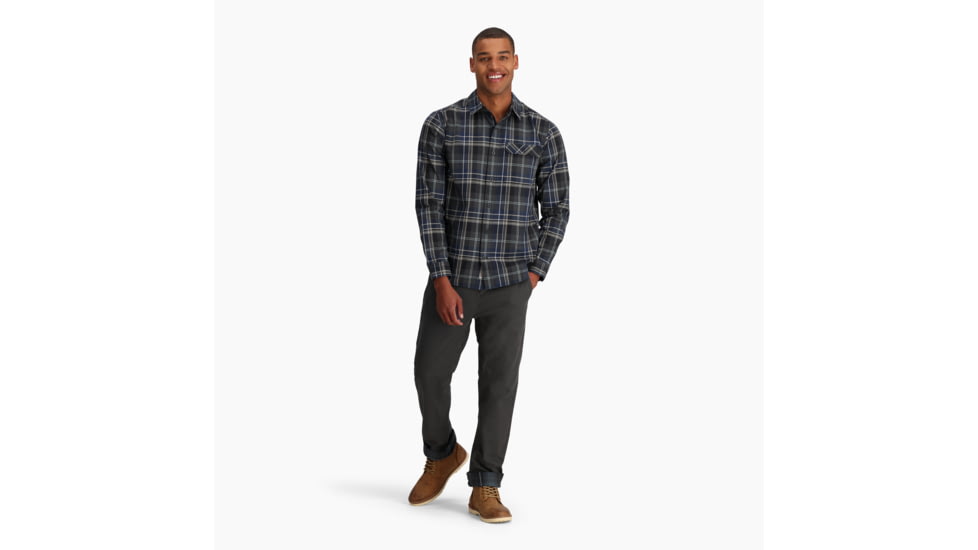 Royal Robbins Westlands Plaid Long Sleeve - Mens, Deep Blue Dobson Pld, Extra Large, Y722034478XL