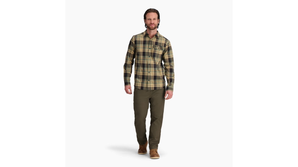 Royal Robbins Westlands Plaid Long Sleeve - Mens, Jet Black Dobson Pld, Medium, Y722034003M