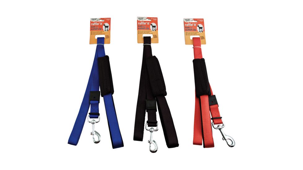 Ruffin' It Adjust Dog Seatbelt 5' Leash 80141 ASST
