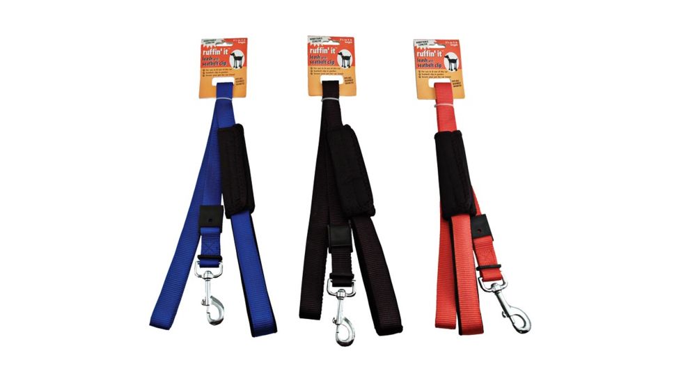 Ruffin' It Adjust Dog Seatbelt 5' Leash 80141 ASST