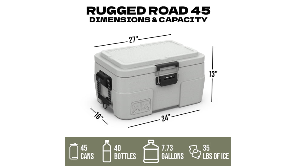 Rugged Road 45 Cans Version 2 Hard Cooler, Blue Steel, RR45 V2 - Blue Steel