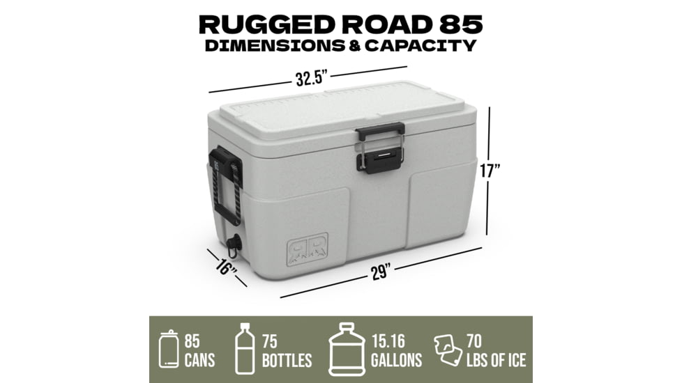 Rugged Road 85 Cans Version 2 Hard Cooler, Sahara Tan, RR85 V2 - Sahara Tan