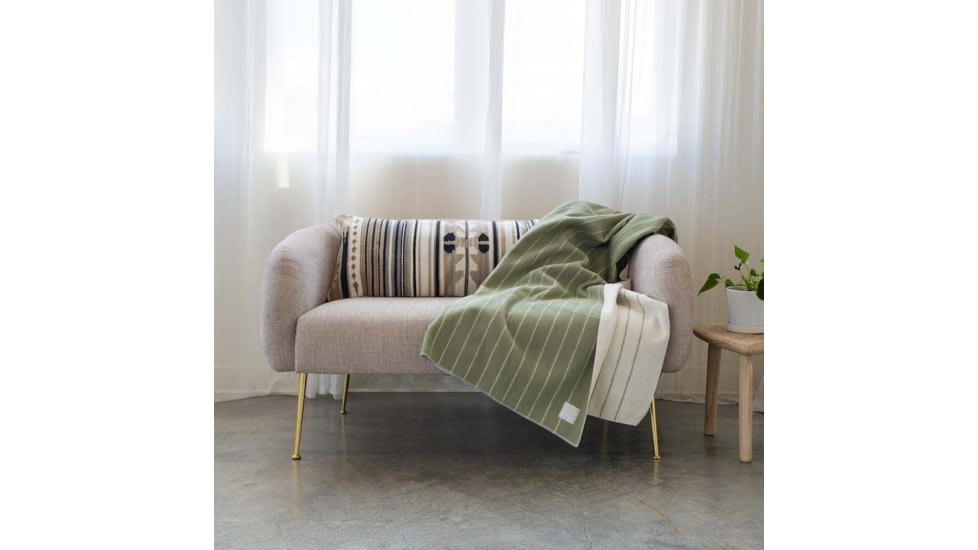 Rumpl Merino SoftWool Blanket, Sage Arches, Throw, MSWP-SG2-T