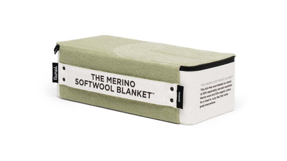 Rumpl Merino SoftWool Blanket, Sage Arches, Throw, MSWP-SG2-T