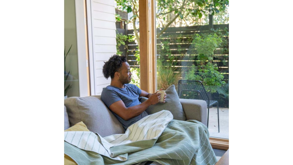 Rumpl Merino SoftWool Blanket, Sage Arches, Throw, MSWP-SG2-T