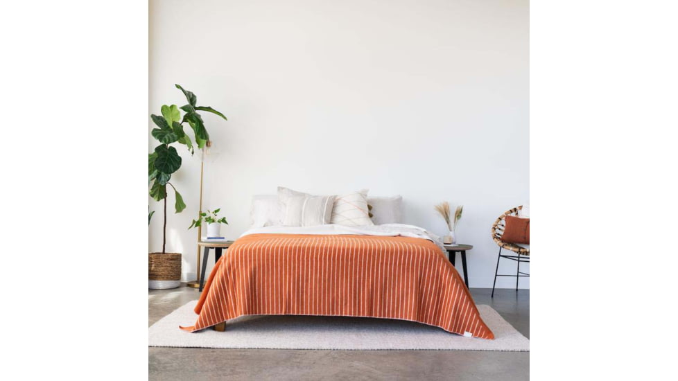 Rumpl Merino SoftWool Blanket, Terra Cotta Triangles, Queen, MSWP-TC1-Q