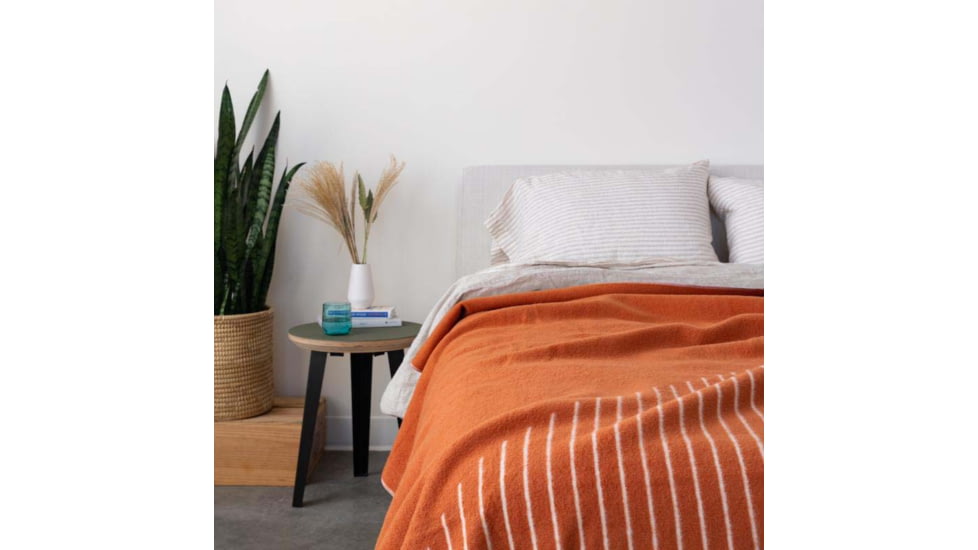 Rumpl Merino SoftWool Blanket, Terra Cotta Triangles, Queen, MSWP-TC1-Q