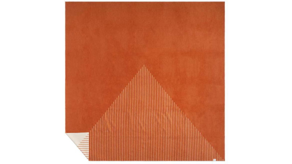 Rumpl Merino SoftWool Blanket, Terra Cotta Triangles, Queen, MSWP-TC1-Q