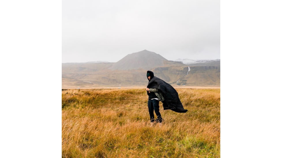 Rumpl Nanoloft Blanket, Solid, Black, 1-Person, TTPB-SB4-1