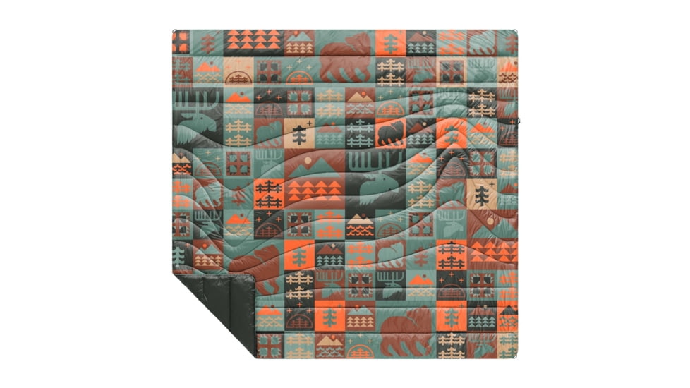 Rumpl Original Puffy Blanket, Forest Cabin, 2 Person, TPPB-CQ1-2