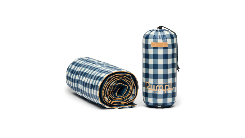Rumpl Original Puffy Blanket, Navy Gingham, 1 Person, TPPB-NG1-1