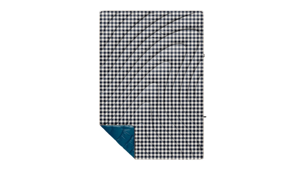 Rumpl Original Puffy Blanket, Navy Gingham, 1 Person, TPPB-NG1-1