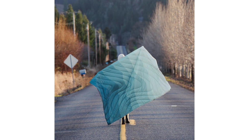 Rumpl Original Puffy Blanket, Printed, Cascade Fade/Green, 1-Person, TPPB-PB4-1