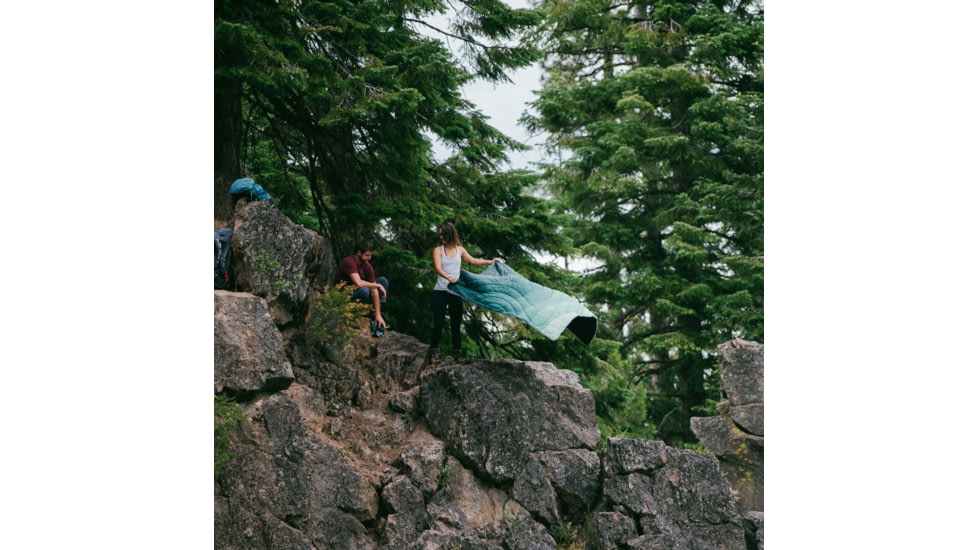 Rumpl Original Puffy Blanket, Printed, Cascade Fade/Green, 1-Person, TPPB-PB4-1