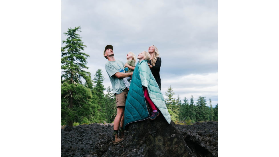 Rumpl Original Puffy Blanket, Printed, Cascade Fade/Green, 1-Person, TPPB-PB4-1