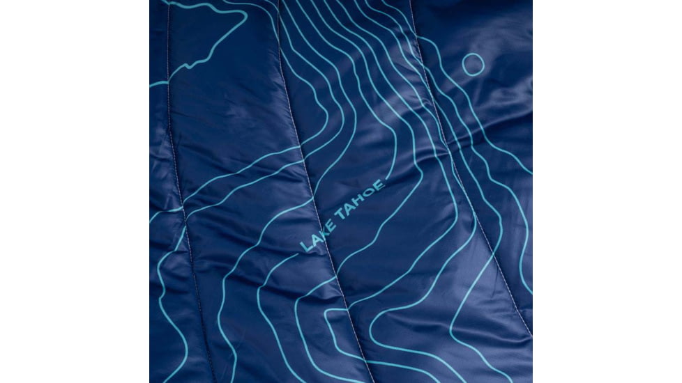 Rumpl Original Puffy Blanket - Printed, Lake Tahoe - Navy/Calypso, 1 Person, TPPB-LT1-1