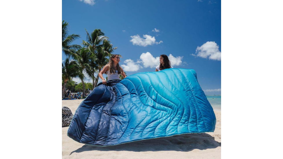 Rumpl Original Puffy Blanket - Printed, Ocean Fade, 2 Person, TPPB-P29-2