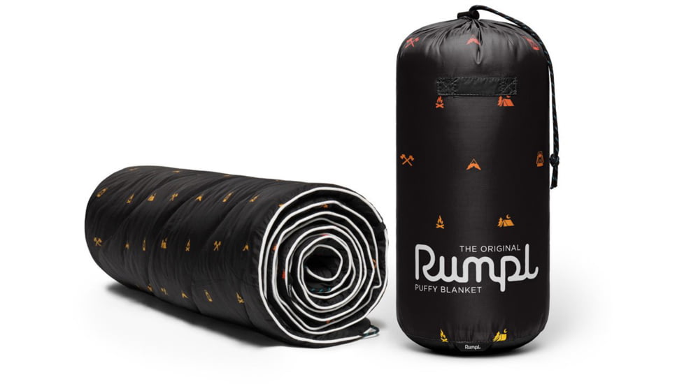 Rumpl Original Puffy Blanket, Printed, Outdoor Vibes/Black, 1-Person, TPPB-OVB-1