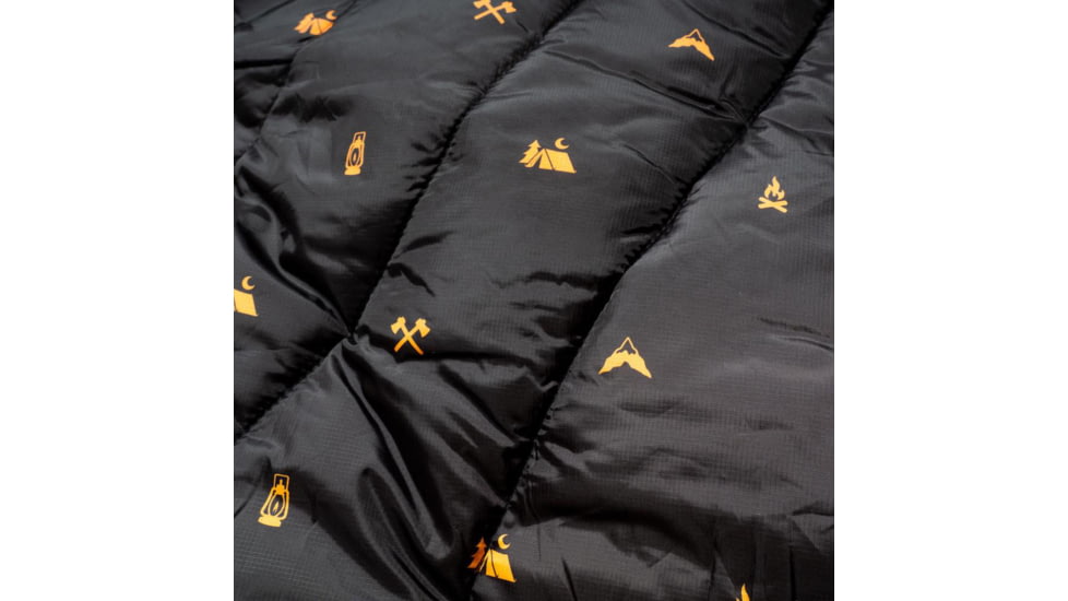 Rumpl Original Puffy Blanket, Printed, Outdoor Vibes/Black, 1-Person, TPPB-OVB-1