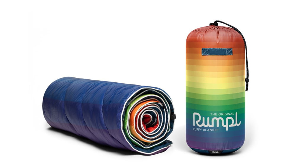 Rumpl Original Puffy Blanket, Printed, Rainbow Fade, 1-Person, TPPB-RF1-1