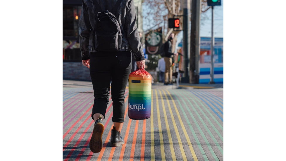 Rumpl Original Puffy Blanket, Printed, Rainbow Fade, 1-Person, TPPB-RF1-1