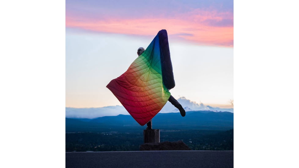 Rumpl Original Puffy Blanket, Printed, Rainbow Fade, 1-Person, TPPB-RF1-1