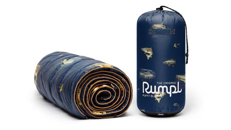 Rumpl Original Puffy Blanket - Printed, River Strike, 1 Person, TPPB-RS1-1