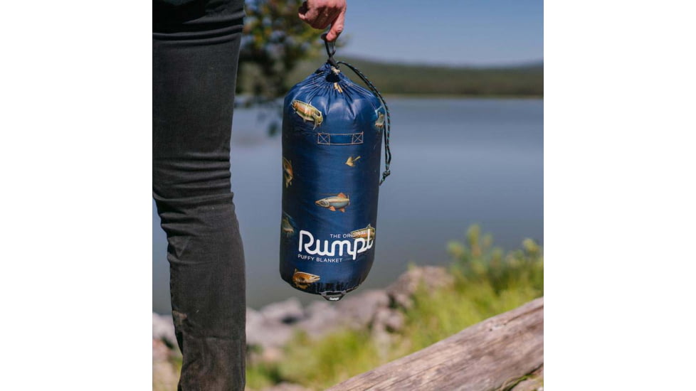 Rumpl Original Puffy Blanket - Printed, River Strike, 1 Person, TPPB-RS1-1
