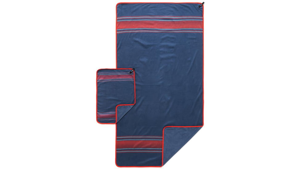Rumpl Shammy Travel Towel Set, 2 pcs, Deepwater Stripe, One Size, TPPC-DPW-X