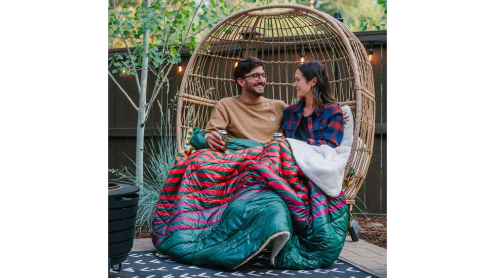 Rumpl Sherpa Puffy Blanket, Forest Rays, 1 Person, TPSB-FR1-1