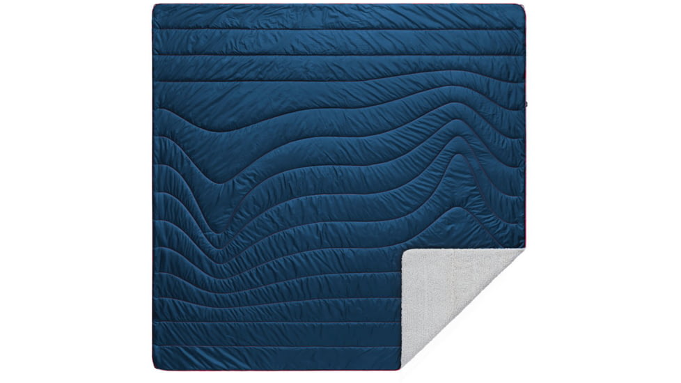 Rumpl Solid Sherpa Puffy Blanket, Deepwater, 2-Person, TOSB-SB1-2