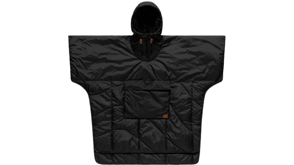 Rumpl The Nanoloft Puffy Poncho, Black, One Size, TPON-SB2-O