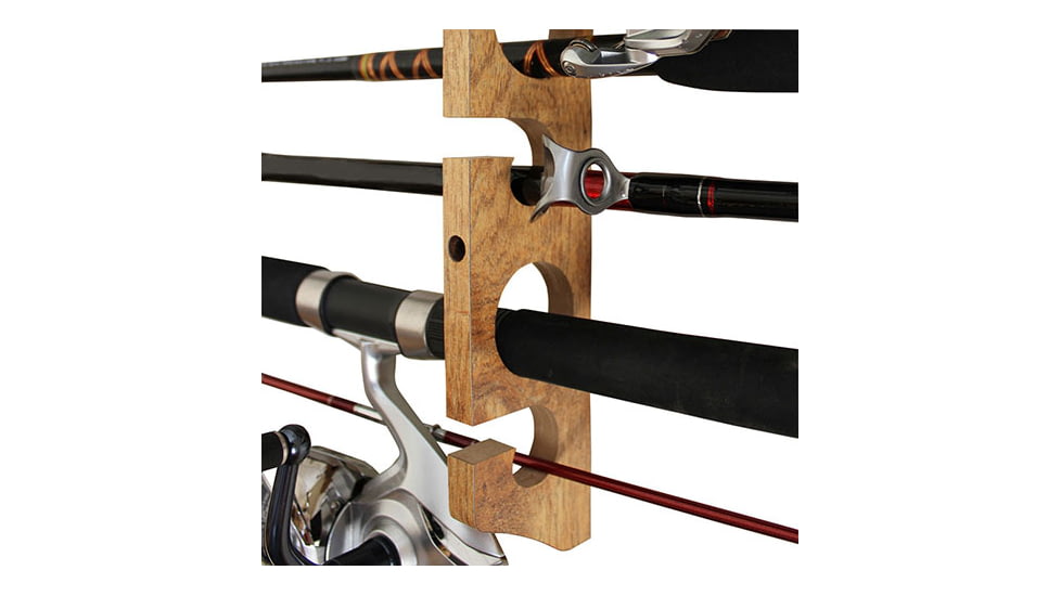 Rush Creek Creations 11 Rod Fishing Holder, American Cherry, 27 x 3 x 1, 38-3026